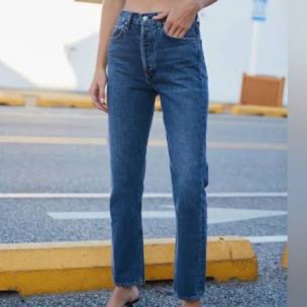 AGOLDE 90s Pinch Waist High Rise Straight Jeans